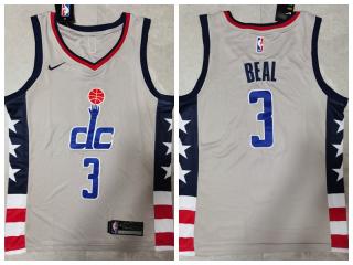 Nike Washington Wizards 3 Bradley Beal Basketball Jersey Gray