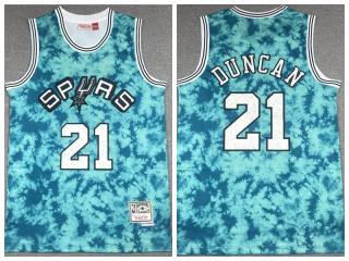 San Antonio Spurs 21 Tim Duncan Basketball Jersey Constellation version Retro