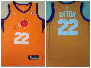 Jordan Feinikesi suns 22 DeAndre Ayton Basketball Jersey Orange