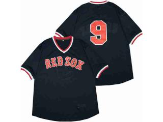 Boston Red Sox 9 Ted Williams Baseball Jersey Black Retro mesh