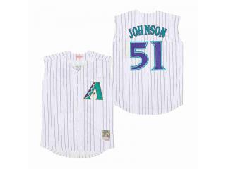Arizona Diamondbacks 51 Randy Johnson Baseball Jersey White purple streaks