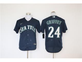 Nike Seattle Mariners 24 Ken Griffey Baseball Jersey Navy Blue