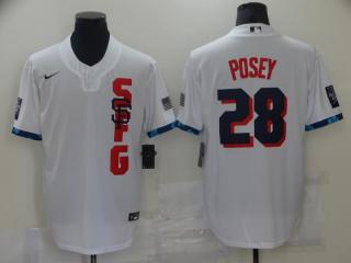 All star Nike San Francisco Giants 28 Buster Posey Baseball Jersey White