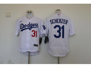 Nike Los Angeles Dodgers 31 Max Scherzer Baseball Jersey White  