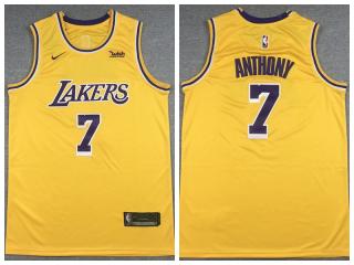  Nike Los Angeles Lakers 7 Carmelo Anthony Basketball Jersey Yellow 