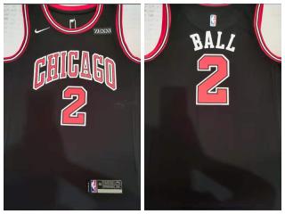 Nike Chicago Bulls 2 Lonzo Ball Basketball Jersey Black