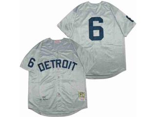 Detroit Tigers 6 Al Kaline Baseball Jersey Gray Retro