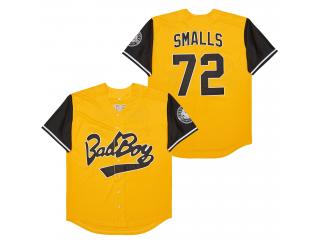 BAD BOY #72  Smalls Baseball Jersey Yellow
