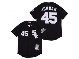 Chicago White Sox 45 Michael Jordan Baseball Jersey Black Retro