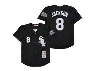 Chicago White Sox 8 Bo Jackson Baseball Jersey Black Retro