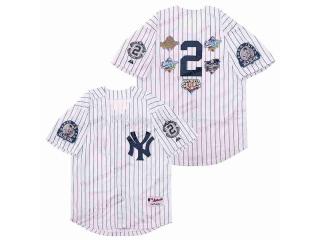 New York Yankees 7 standard 2 Derek Jeter Baseball Jersey White Fan version