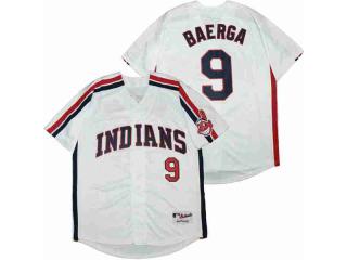 Cleveland indians 9 Carlos Baerga Baseball Jersey White Retro