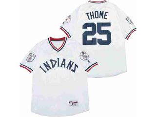 Cleveland indians 25 Jim Thome Baseball Jersey White Retro