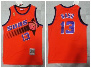 Feinikesi suns 13 Steve Nash Basketball Jersey Orange Retro