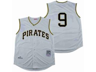 Pittsburgh Pirates 9 Bill Mazeroski Baseball Jersey BeIge sleeveless Retro