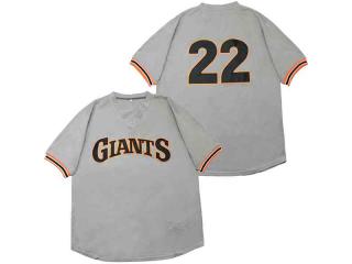 San Francisco Giants 22 Will Clark Baseball Jersey Gray Retro