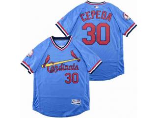 St.Louis Cardinals 30 Orlando Cepeda Flexbase Baseball Jersey Blue
