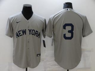 Nike New York Yankees 3 Babe Ruth Baseball Jersey Gray