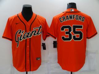 San Francisco Giants 35 Brandon Crawford Baseball Jersey Orange