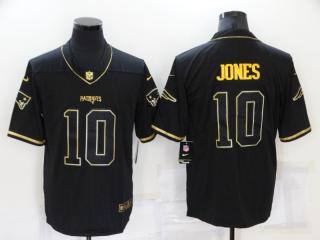 New England Patriots 10 Mac Jones Football Jersey Legend Black gold Retro