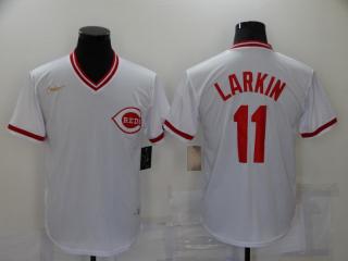 Nike Cincinnati Reds 11 Barry Larkin Baseball Jersey White