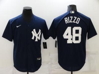 Nike New York Yankees 48 Anthony Rizzo Baseball Jersey Navy Blue