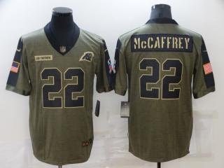 Carolina Panthers 22 Draft McCaffrey Football Jersey New salute