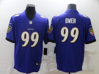 Baltimore Ravens 99 Jayson Oweh Football Jersey Limited Purple