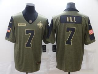 New Orleans Saints 7 Taysom Hill Football Jersey New salute