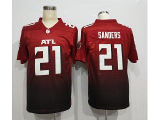 Atlanta Falcons 21 Deion Sanders Football Jersey Legend Red