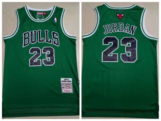 Chicago Bulls 23 Michael Jordan Basketball Jersey Green Retro