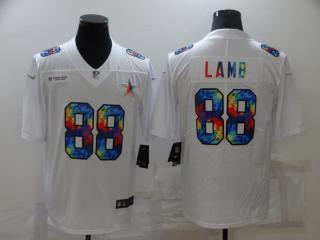 Dallas Cowboys 88 CeeDee Lamb Football Jersey white Legend Rainbow Edition