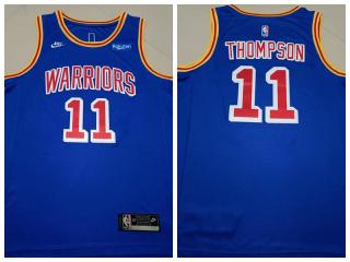 Nike Golden State Warrior 11 klay Thompson Basketball Jersey Blue Retro