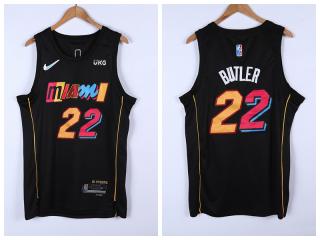Nike Miami Heat 22 Jimmy Butler Basketball Jersey Black 75th Anniversary Edition