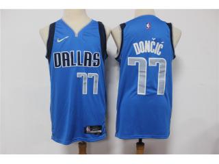 Nike Dallas Mavericks 77 Luka Doncic Basketball Jersey Blue 75th Anniversary Edition