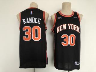 New York Knicks 30 Julius Randle Basketball Jersey Black