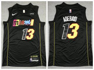 Nike Miami Heat 13 Bam Adebayo Basketball Jersey Black 75th Anniversary Edition