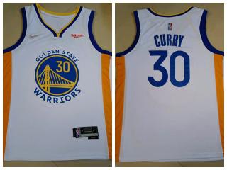 Nike Golden State Warrior 30 Stephen Curry Basketball Jersey White 75th Anniversary Edition