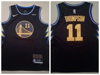 Nike Golden State Warrior 11 klay Thompson Basketball Jersey Black 75th Anniversary Edition