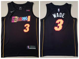 Nike Miami Heat 3 Dwyane Wade Basketball Jersey Black