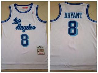 Circular collar Los Angeles Lakers 8  Kobe Bryant Basketball Jersey White