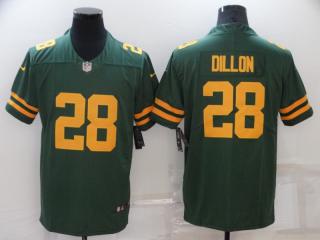 Green Bay Packers 28 AJ Dillon Football Jersey Legend Green