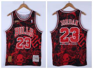 Chicago Bulls 23 Michael Jordan Basketball Jersey Black 1995-96 hebru Brantley