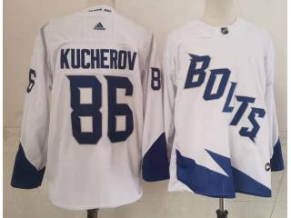 Adidas Tampa Bay Lightning 86 Nikita Kucherov Ice Hockey Jersey White
