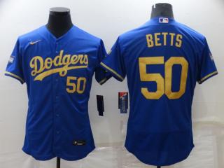  Nike Los Angeles Dodgers 50 Mookie Betts Flexbase Baseball Jersey Blue 