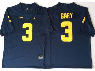 Jordan Brand Michigan Wolverines 3 Rashan Gary College Limited Football Jersey Navy Blue