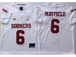 Oklahoma Sooners Jordan 6 Baker Mayfield Limited College Football Jersey White