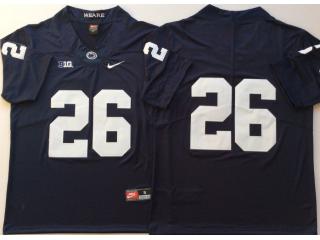 Penn State Nittany Lions 26 Saquon Barkley Limited Football Jersey Navy Blue
