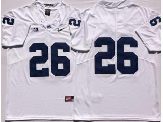 Penn State Nittany Lions 26 Saquon Barkley Limited Football Jersey White