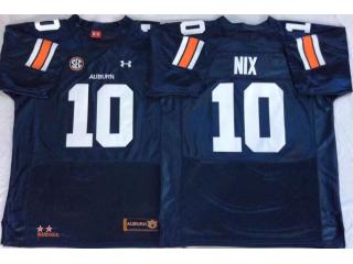 Auburn Tigers 10 Bo Nix College Football Throwback Jersey Navy Blue